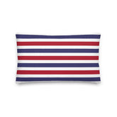 The Perfect Striped Series - Old Days Premium Decorative Throw Pillow Cushion - White Blue Red Wide Strip, Pillow, $ 61.50, A Moment Of Now™